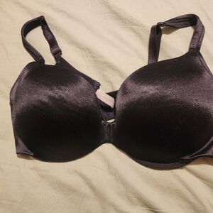 Cacique Black Satin Push Up Bra 44C